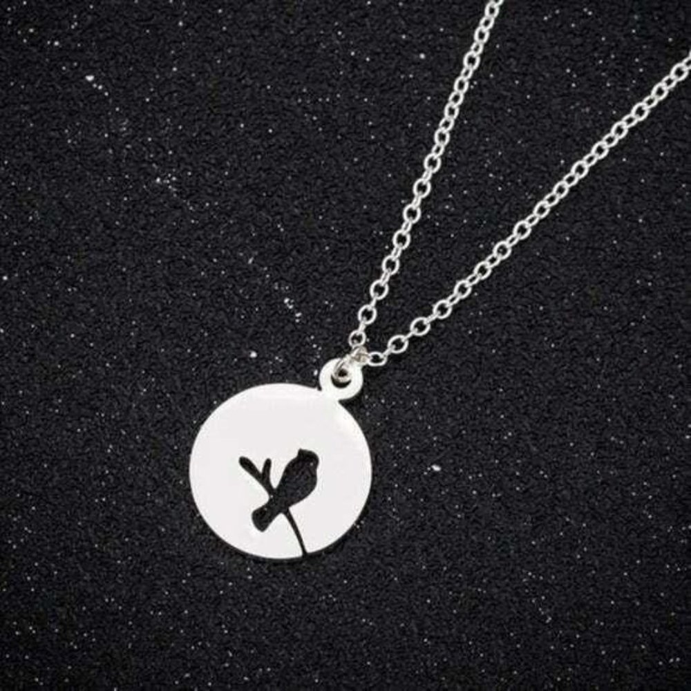Bird & Branch Necklace SILVER - NEW NWT